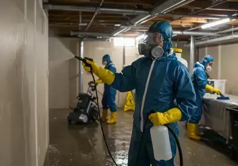 Basement Sanitization and Antimicrobial Treatment process in Lake Zurich, IL